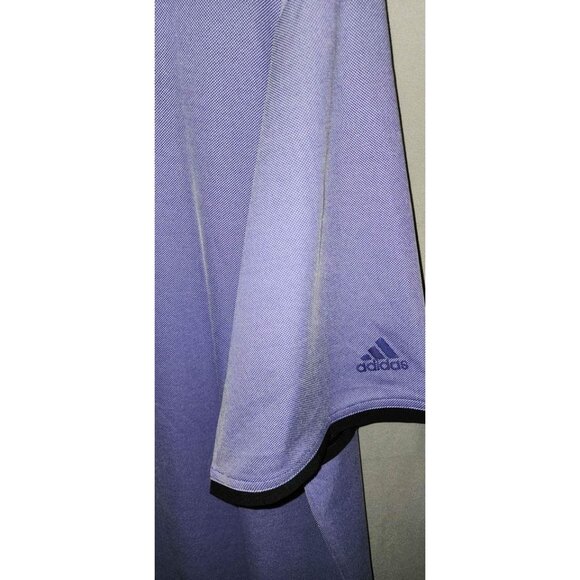 Adidas ClimaCool Purple Polo Shirt 2XL Mens Short Sleeve Black Collar Lightweigh - Picture 5 of 10